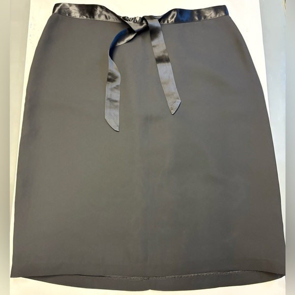RW&CO. Black Pencil Skirt Knee-length for Work black ribbon waist size Small - Picture 2 of 9
